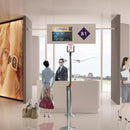 Porte-affiche en acrylique A4 vertical pour poteau de guidage