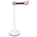 Witte Afzetpaal met Trekband 225cm