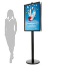 Infostandaard met Kliklijst Groot Dubbelzijdig Zwart