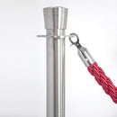 Corde de balisage rouge avec fermeture argentée de 200 cm.