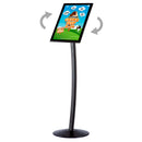 Infostandaard met Kliklijst Gebogen met Verstekhoeken Zwart