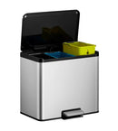 Poubelle à pédale EKO Essential Recycler 3 x 9 litres