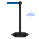 Zwarte Buiten Afzetpaal met Trekband 340cm