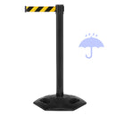 Zwarte Buiten Afzetpaal met Trekband 340cm