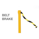 Poteau de délimitation extérieur jaune avec bande rétractable de 340 cm