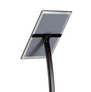 Infostandaard met Kliklijst Gebogen met Verstekhoeken Zwart