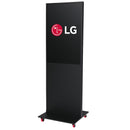 43'' LG 4K Digitale Signage Totem op Wielen – Vrijstaand Reclamescherm Zwart, 24/7 Gebruik