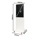 43" LG 4K Digitale Signage Totem op Wielen – Wit – 24/7 Professioneel Reclamescherm – Met CMS, Webbeheer, Content Planner & Editor