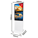 43″ LG 4K Digital Signage Totem met wielen – Wit