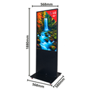 Totem d’affichage digital LG 43" 4K sur roulettes – Noir – Écran publicitaire professionnel 24/7 – Avec CMS, gestion web, planificateur de contenu & éditeur