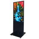 Totem d’affichage digital LG 43" 4K sur roulettes – Noir – Écran publicitaire professionnel 24/7 – Avec CMS, gestion web, planificateur de contenu & éditeur