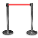 Afzetpaal met Trekband 225cm Chrome