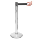 Afzetpaal met Trekband 225cm Chrome