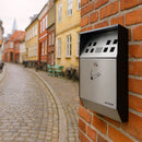 Buiten Asbak Wandmontage Zwart Staal & RVS – Afsluitbaar