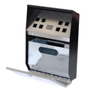 Buiten Asbak Wandmontage Zwart Staal & RVS – Afsluitbaar