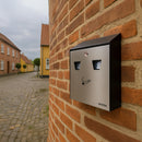 Buiten Asbak Wandmontage Zwart Staal & RVS