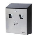 Buiten Asbak Wandmontage Zwart Staal & RVS