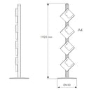 Support de brochures A4 - 4x