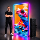LED Beurswand met Print | Dubbelzijdige RGB Lightbox incl. Flightcase