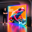 LED Beurswand met Print | Dubbelzijdige RGB Lightbox incl. Flightcase
