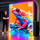 LED Beurswand met Print | Dubbelzijdige RGB Lightbox incl. Flightcase