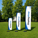 Beachflag Square – Rechte beachflag met dwarsligger