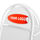 Stop-Trottoir en Acier Pliable Blanc