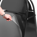 Stoepbord Staal Inklapbaar Zwart