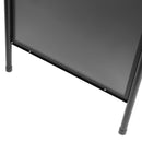 Stoepbord Staal Inklapbaar Zwart