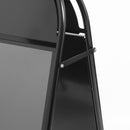 Stoepbord Staal Inklapbaar Zwart