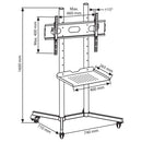 Ultra Slim TV Standaard met Wielen 40-49 Inch Zwart