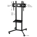 Ultra Slim TV Standaard met Wielen 40-49 Inch Zwart
