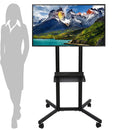 Ultra Slim TV Standaard met Wielen 40-49 Inch Zwart