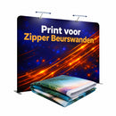 Losse Print Zipper Beurswand Recht