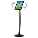 Infostandaard met Kliklijst Gebogen met Verstekhoeken Zwart