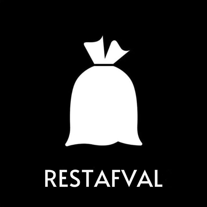 Restafval Sticker 12x12CM