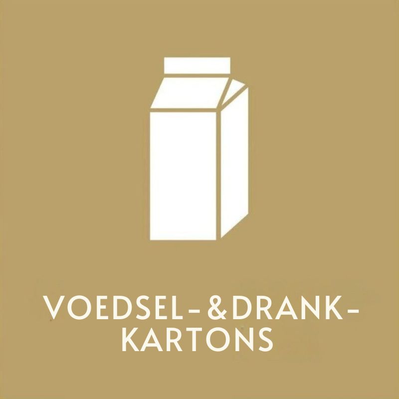 Voedsel- & Drankkartons Sticker 12x12 CM