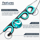 Enseigne Néon LED OPEN Vertical Bleu Glace