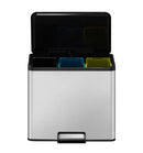 Poubelle à pédale EKO Essential Recycler 3 x 9 litres