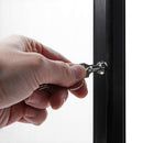 Menubord met Paal 4xA4 Zwart