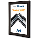 Kliklijst 25mm Waterdicht Zwart