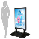 Panneau stop-trottoir LED A1 mobile avec réservoir d'eau Noir