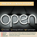 LED Neon Bord OPEN Wit
