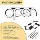 LED Neon Bord OPEN Wit