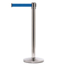 Afzetpaal met Trekband 300cm Chroom