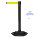 Zwarte Buiten Afzetpaal met Trekband 340cm