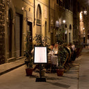 Menustandaard 4xA4 met LED-verlichting Weerbestendig