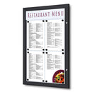 Menukast Buiten met Logo Magnetisch 4xA4 Zwart