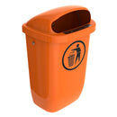 ECO Buitenafvalbak avec Paal 50 litres Oranje